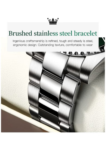 OLEVS Men's Luxury Watch !  One-Way Rotating Outer Ring Design.