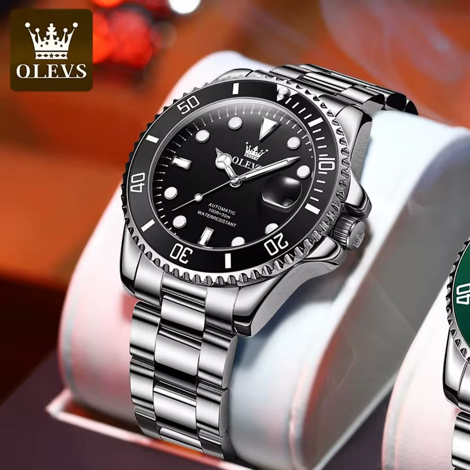 OLEVS Men's Luxury Watch !  One-Way Rotating Outer Ring Design.